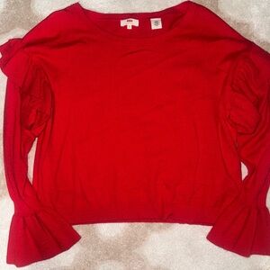 Levi’s Red Ruffled Sleeve Women's Top